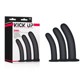 Kick Up Silicone Vaginal Training Kit - Black Vaginal Dilators - Set of 3 Sizes - Mr and Mrs D's